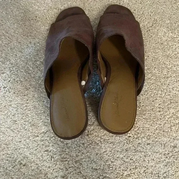 Brown Wedge Mules - Picture 3 of 5